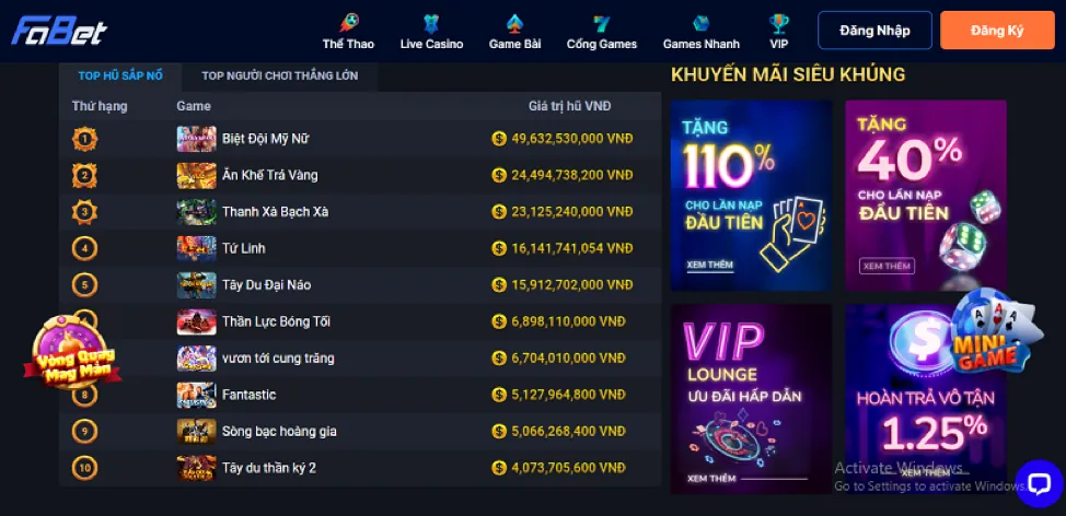 Các loại trò chơi Nổ Hũ tại 168bet